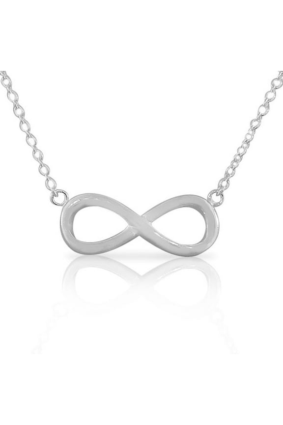 925 Sterling Silver Classic Infinity Womens Pendant Necklace