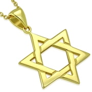 925 Sterling Silver Classic Simple Unisex Jewish Star of David Pendant Necklace