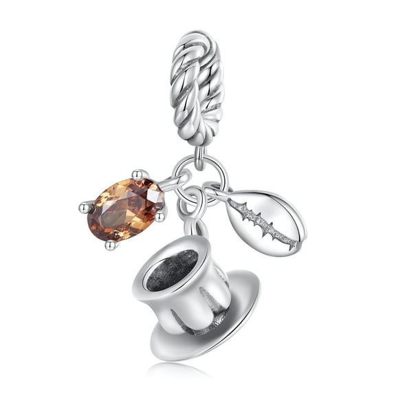925 Sterling Silver Coffee Time Dangle Charm for Women Charm Bracelet & Necklaces