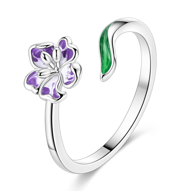 925 Sterling Silver Colorful Rings Sparking Zirconium Ring Popular