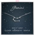 thumbnail image 1 of 925 Sterling Silver Constellation Horoscope Zodiac Necklace, Birthday Gifts For Women[Z4289], 1 of 1