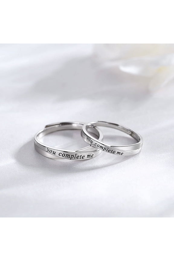 925 Sterling Silver Couple Ring Korean Version