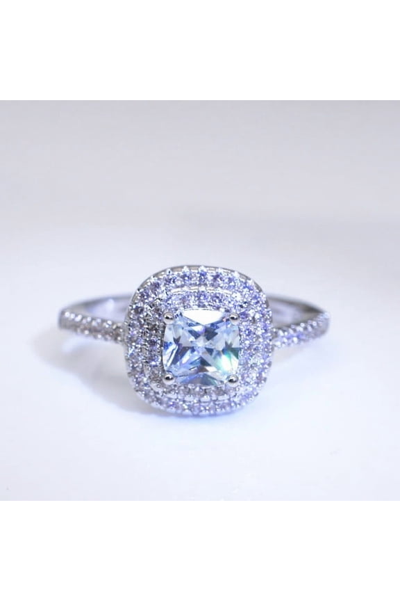 925 Sterling Silver Created Moissanite Sapphire Gemstone Jewelry Rings For Woman Wedding Party 925 Silver Ring