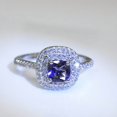 thumbnail image 1 of 925 Sterling Silver Created Moissanite Sapphire Gemstone Jewelry Rings For Woman Wedding Party 925 Silver Ring, 1 of 1