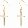 thumbnail image 1 of 925 Sterling Silver Cross Dangle Earrings for Women Teens Cross Drop Earrings Dangle, 1 of 5