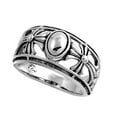 thumbnail image 1 of 925 Sterling Silver Cross Filigree Ring Size 10, 1 of 3