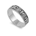thumbnail image 1 of 925 Sterling Silver Cross Fleur De Lis Fusion Ring Size 12, 1 of 2