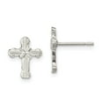 thumbnail image 1 of 925 Sterling Silver Cross Mini Earrings; for Adults and Teens; for Women and Men, 1 of 1