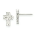 thumbnail image 1 of 925 Sterling Silver Cross Mini Earrings, 1 of 5