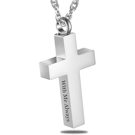 "925 Sterling Silver Cross Necklace for Women | Urn Locket Pendant Memorial Jewelry"