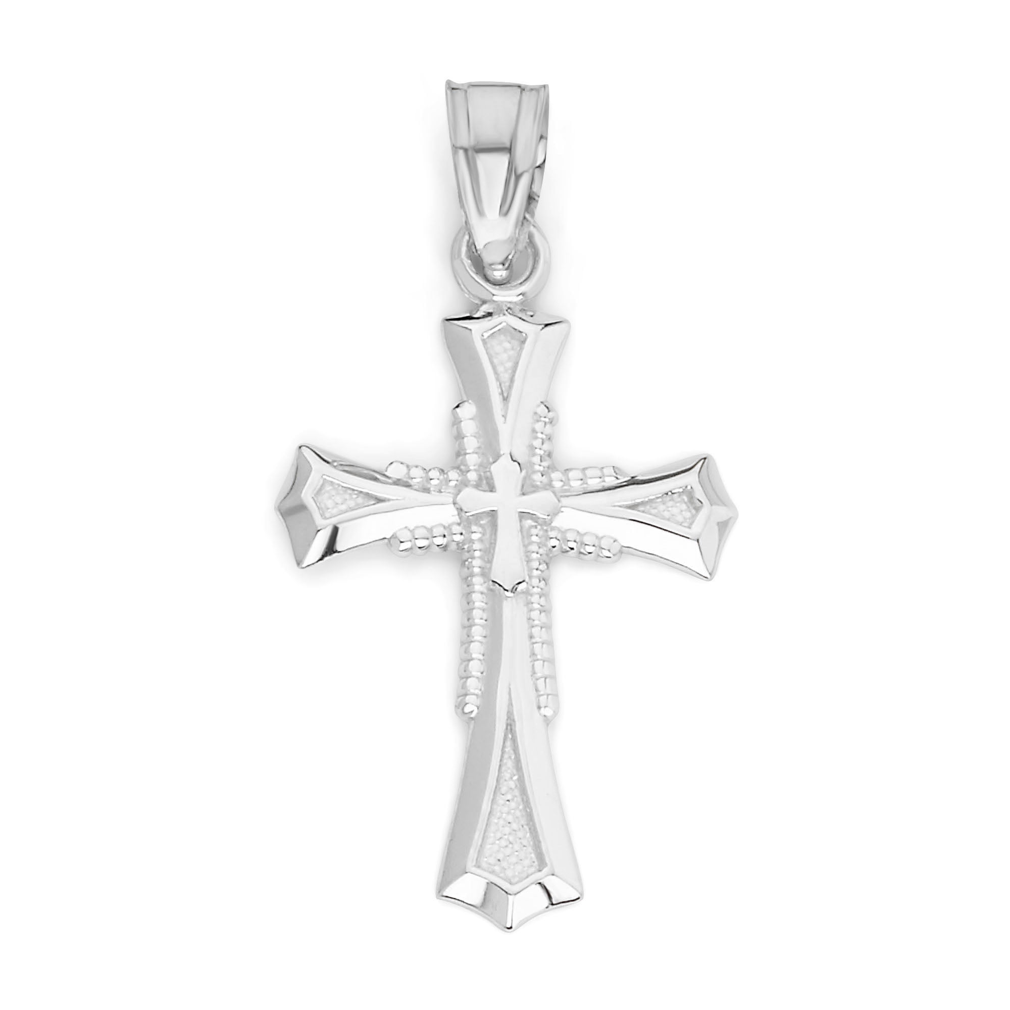 925 Sterling Silver Cross Pendant Necklace Religious Jewelry