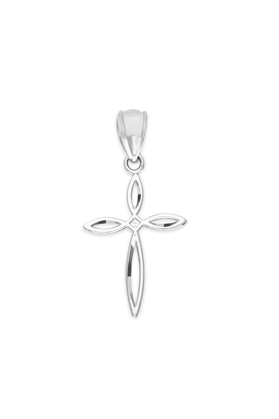 925 Sterling Silver Cross Pendant - Religious Jewelry Gifts for Women - Golden Fire