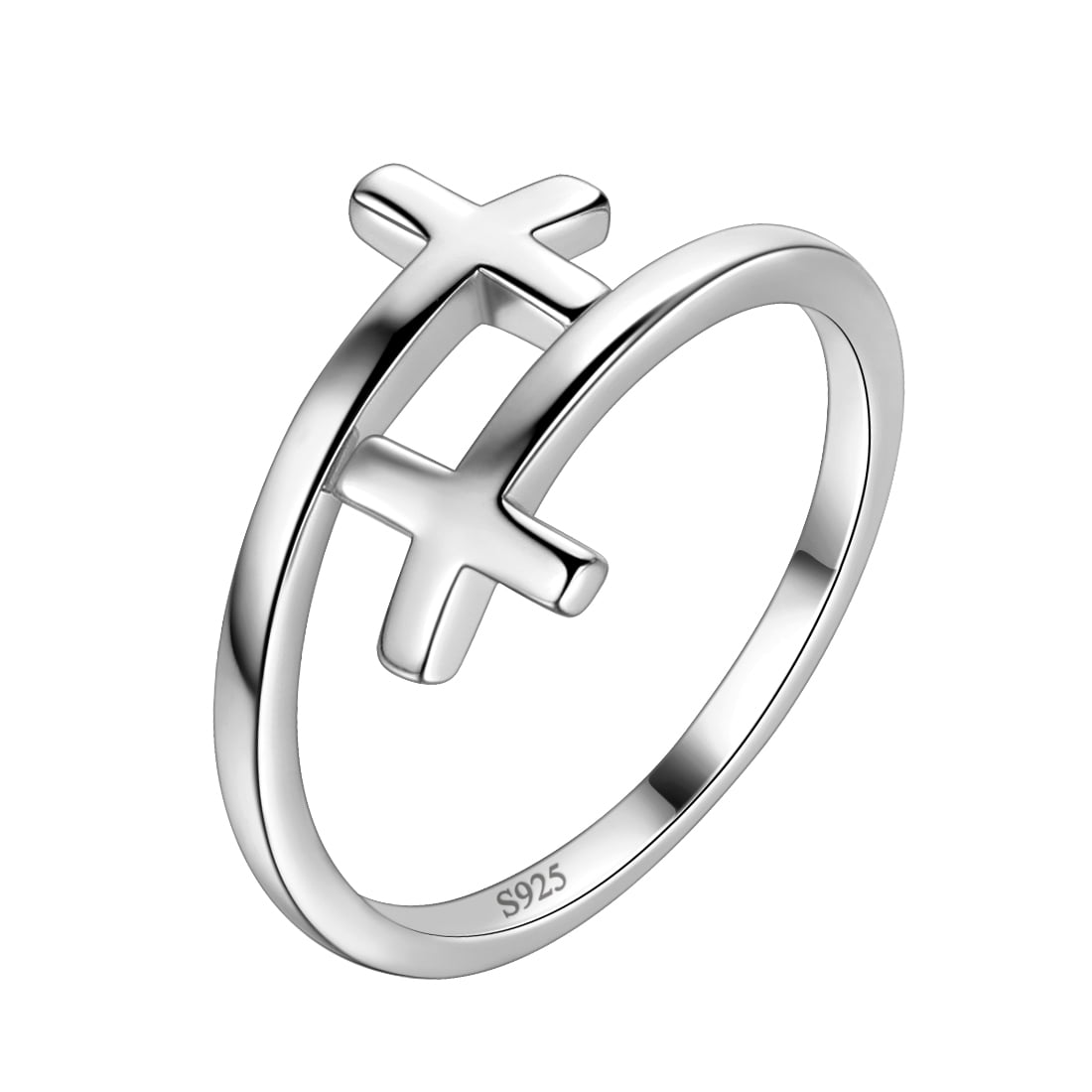 Mens sterling deals silver cross rings