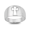 thumbnail image 1 of 925 Sterling Silver Cross Ring Size 8, 1 of 3