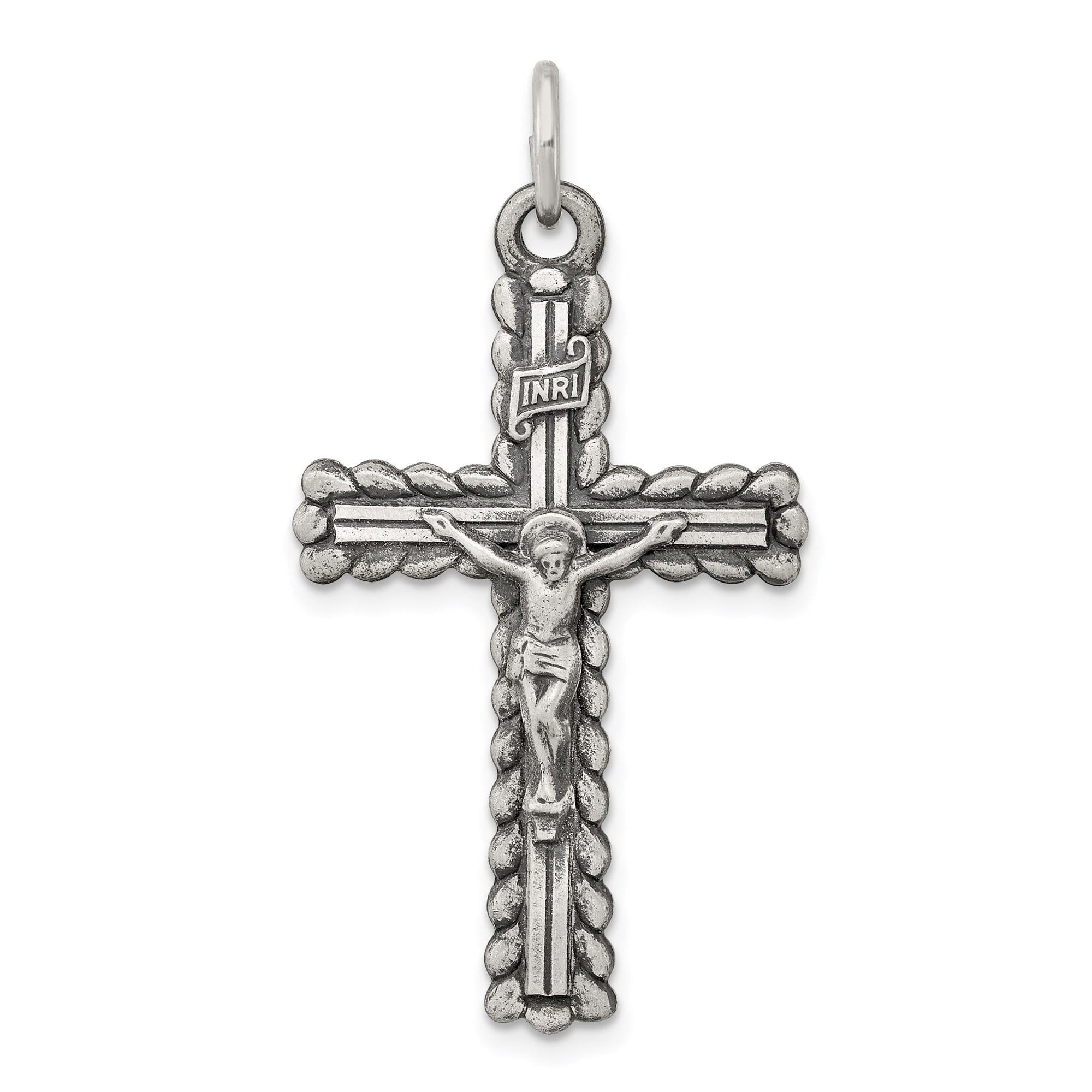 925 Sterling Silver Crucifix Cross Pendant for Men and Women Religious ...