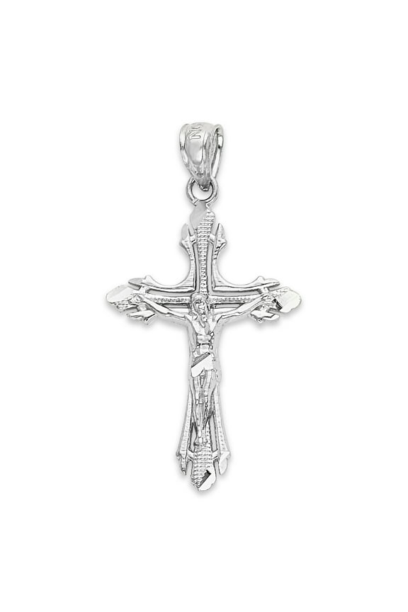 925 Sterling Silver Crucifix Pendant - Religious Baptism Jewelry Gifts