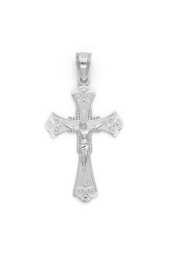925 Sterling Silver Crucifix Pendant - Religious Jewelry Baptism Gifts