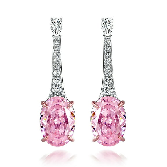 925 Sterling Silver Crushed Ice Cut Lab Sapphire Citrine High Carbon Diamonds Drop Gems Dangle Earrings Fine Jewelry