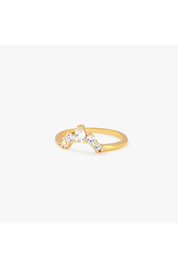 925 Sterling Silver Crystal 3A CZ Crown Ring