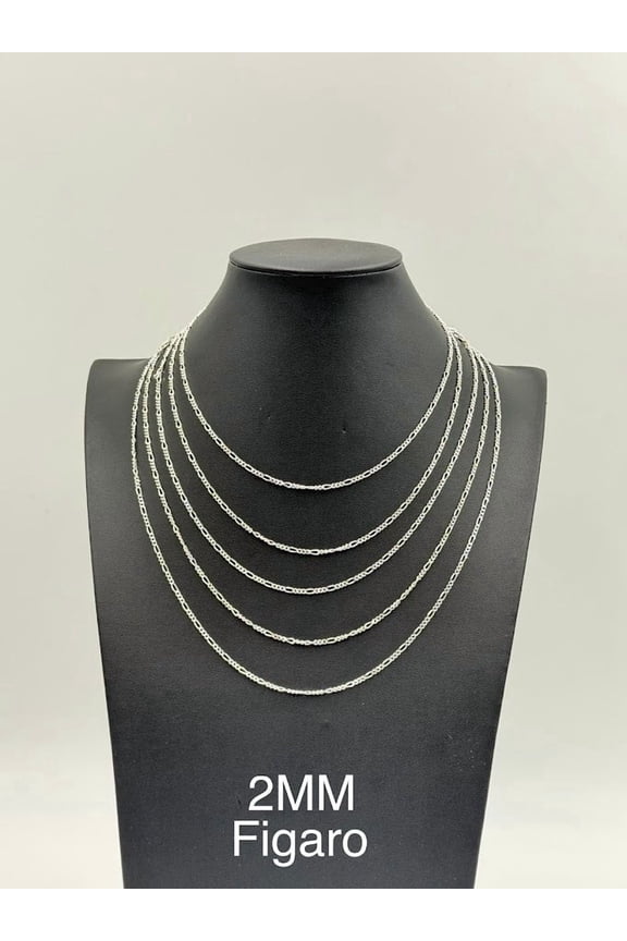 925 Sterling Silver Cuban Chain Necklace 3mm 20" Italy