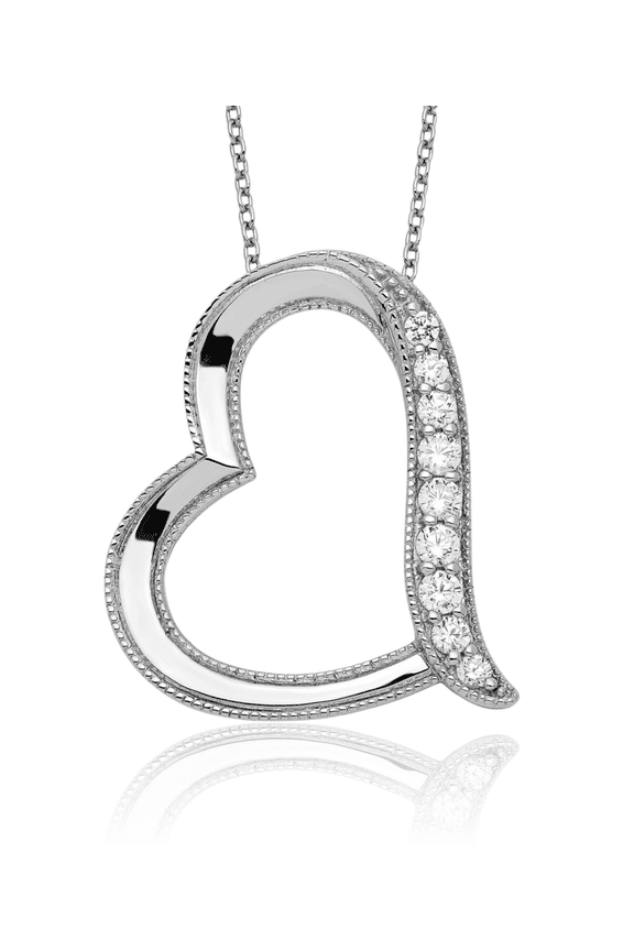 925 Sterling Silver Vintage Cubic Zirconia CZ Daughter In Law Necklace Chain