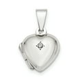 thumbnail image 1 of 925 Sterling Silver Cubic Zirconia Heart Locket, 1 of 3