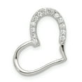 thumbnail image 1 of 925 Sterling Silver Cubic Zirconia Heart Shaped Pendant, 1 of 6