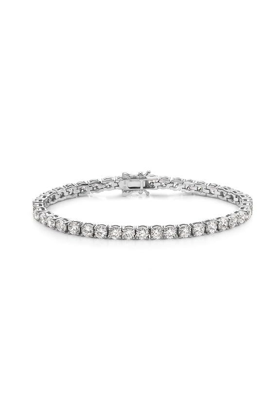 925 Sterling Silver Cubic Zirconia Tennis Bracelet 8"