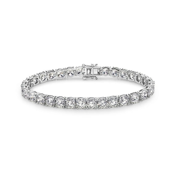 925 Sterling Silver Cubic Zirconia Tennis Bracelet 8"