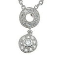 thumbnail image 1 of 925 Sterling Silver Cubic Zirconium Antique Style Pendant, Rhodium Finish, 1 of 1