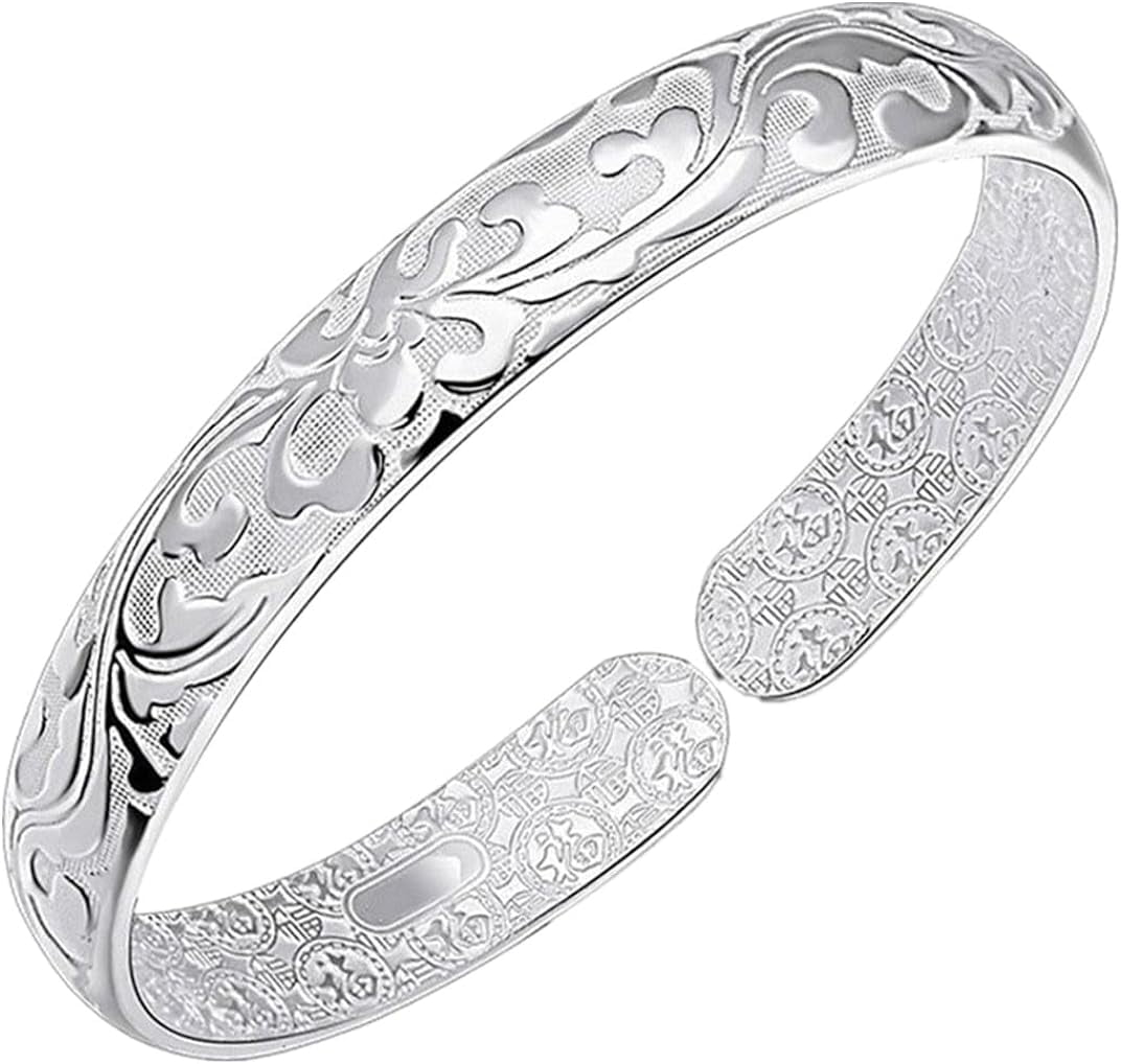 アクセサリー silver 925 simple design bangle Amazon.com: 925 Sterling Bangle Bracelet Fashion Jewelry