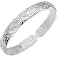 thumbnail image 1 of 925 Sterling Silver Cuff Bangle Bracelets Adjustable Jewelry Fashion Simple Open Bangles Cuff Jewelry for Women Mom Wife Mothers Day Valentine Gift, 1 of 5