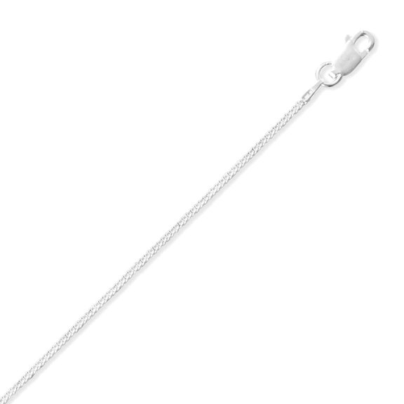 925 Sterling Silver Curb Chain Necklace 1.4mm Spring-Ring Closure 26 Inch Chain Necklace for Women and Men