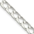 thumbnail image 1 of 925 Sterling Silver Curb Chain Styles Necklace 6.25 mm Flat Open 22 inch, 1 of 4