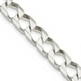 thumbnail image 1 of 925 Sterling Silver Curb Chain Styles Necklace 6.75 mm Flat Open 26 inch, 1 of 4