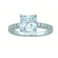 thumbnail image 1 of 925 Sterling Silver Cushion Cut Engagement Rings for Women & Wedding Rings Make Great 30Th Birthday Gifts for Women, 1 of 7