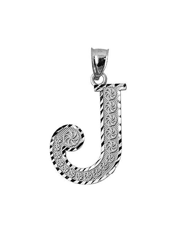 .925 Sterling Silver Custom Initial Necklace(Large) (Pendant)