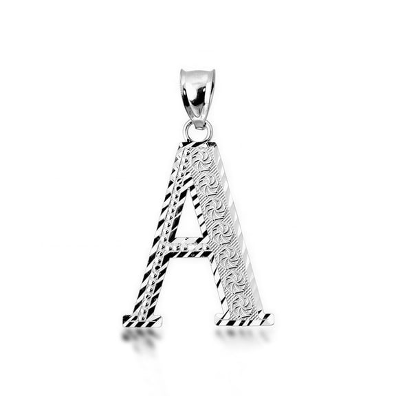 .925 Sterling Silver Custom Initial Necklace(Small) (Pendant)