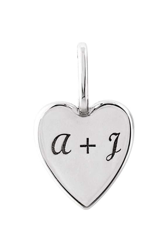 925 Sterling Silver Custom Message 18.27x10.96mm Polished Engravable Elongated Love Heart Pendant Necklace Pendant for W