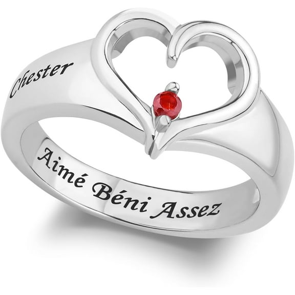 925 Sterling Silver Custom Mother Name Ring with 1-8 Birthstones Engraving Mom Ring Personalized Family Ring Gift for Women Grandma Her