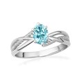 925 Sterling Silver Custom Oval Birthstone Infinity Rope Band Ring ...