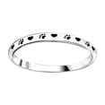 thumbnail image 1 of 925 Sterling Silver Cute Dog Love Heart Paw Print Stackable Band Ring Lovely Animal Jewelry, 1 of 7