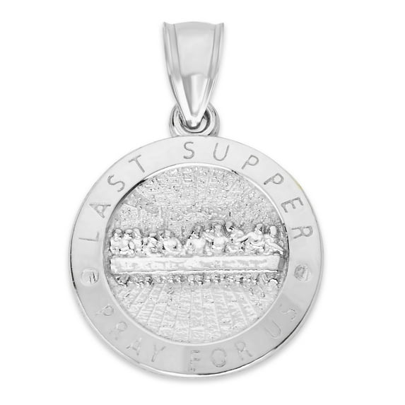 925 Sterling Silver Dainty Last Supper Pendant - Christian Jewelry, Catholic Gifts for Men and Women