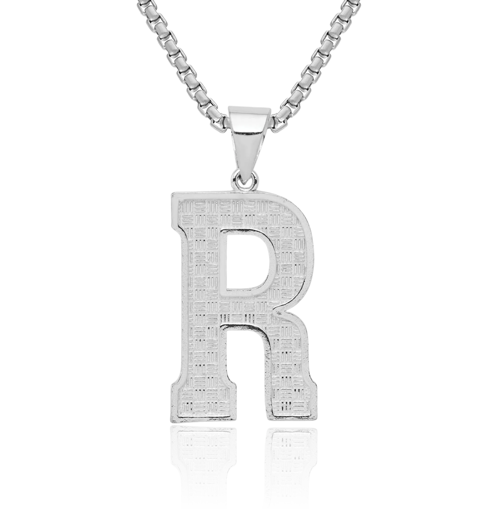 925 Sterling Silver Dainty Letter R Initial Name Monogram Necklace ...
