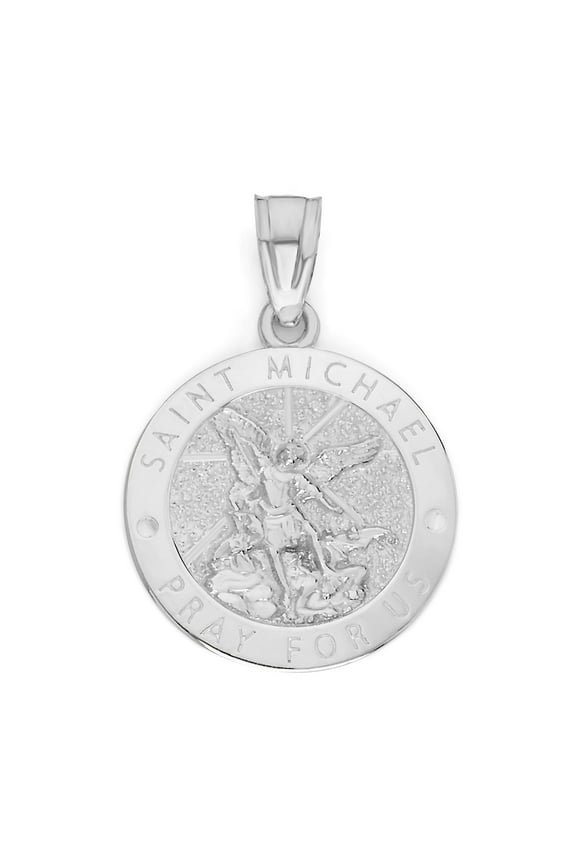 925 Sterling Silver Dainty St. Michael Pendant - Patron Saint Jewelry, Catholic Gifts for Her