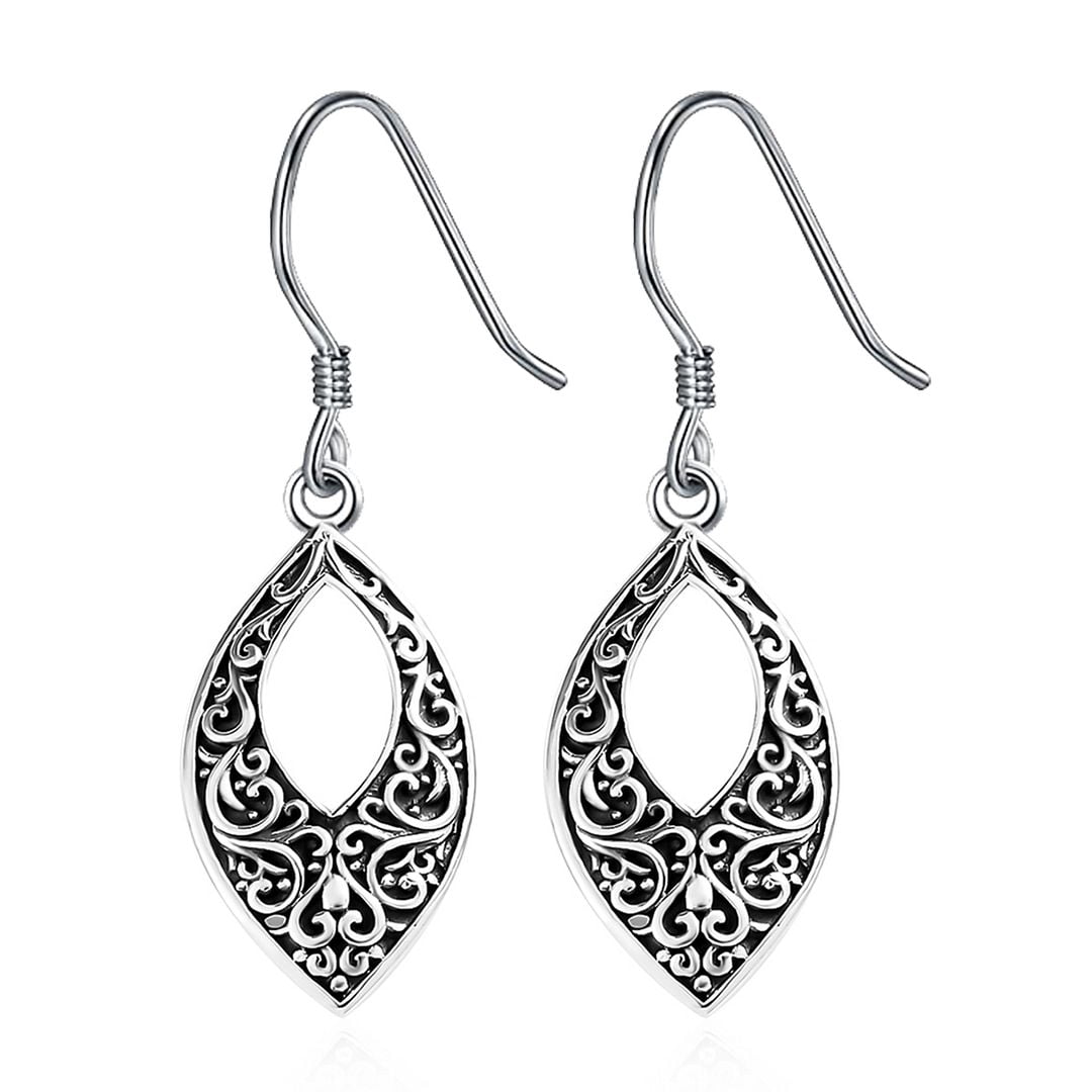 Shop LC 925 Sterling Silver Dangle Earrings - Celtic Dangling Earrings for Women - Filigree Drop Costume Jewelry for Women Birthday Gifts