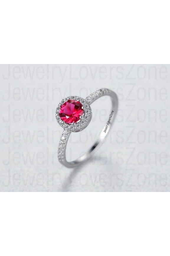 925 Sterling Silver Dark Red Lab-Created Tourmaline Ring Dainty October Birthstone Jewelry Elegant Ring, Perfect for Everyday Wear & Gifts Rose Gold 5.5