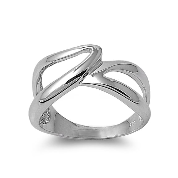 925 Sterling Silver Designer Style Art Ring Size 6