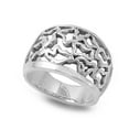thumbnail image 1 of 925 Sterling Silver Designer Style Filigree Ring Size 9, 1 of 3