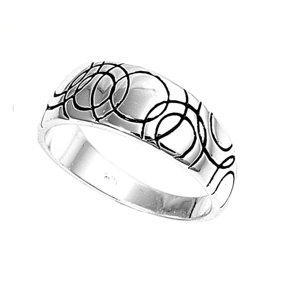 925 Sterling Silver Designer Style Ring Size 6